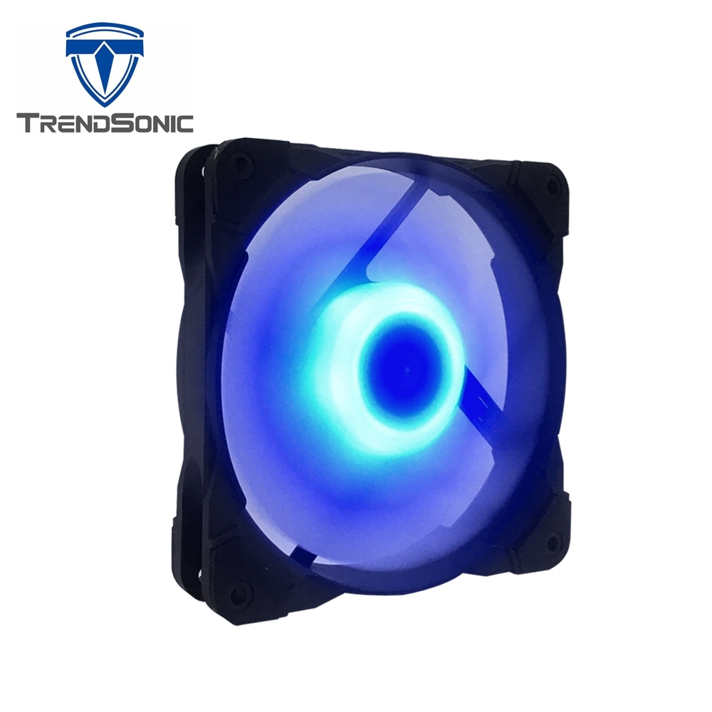 TrendSonic翰欣 12cm 軸心發光型防震風扇 ( 藍光 )