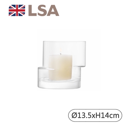 LSA】TIER造型花瓶 小-透明/附蠟燭