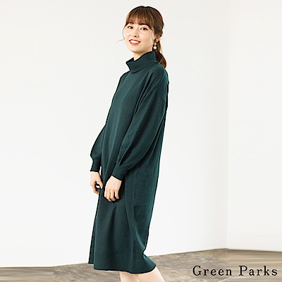 Green Parks 簡約高領長版連身洋裝