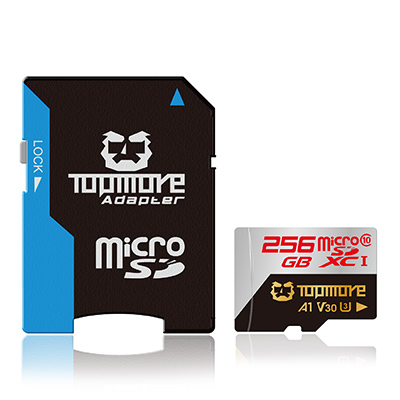 TOPMORE 256G MicroSDXC UHS-1 U3  A1 V30記憶卡