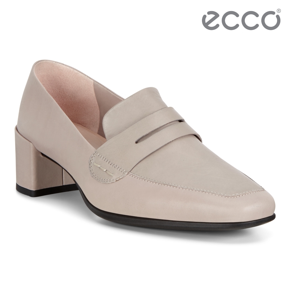 ECCO SHAPE 35 SQUARED 現代尖頭優雅方跟高跟鞋 女鞋-灰粉色