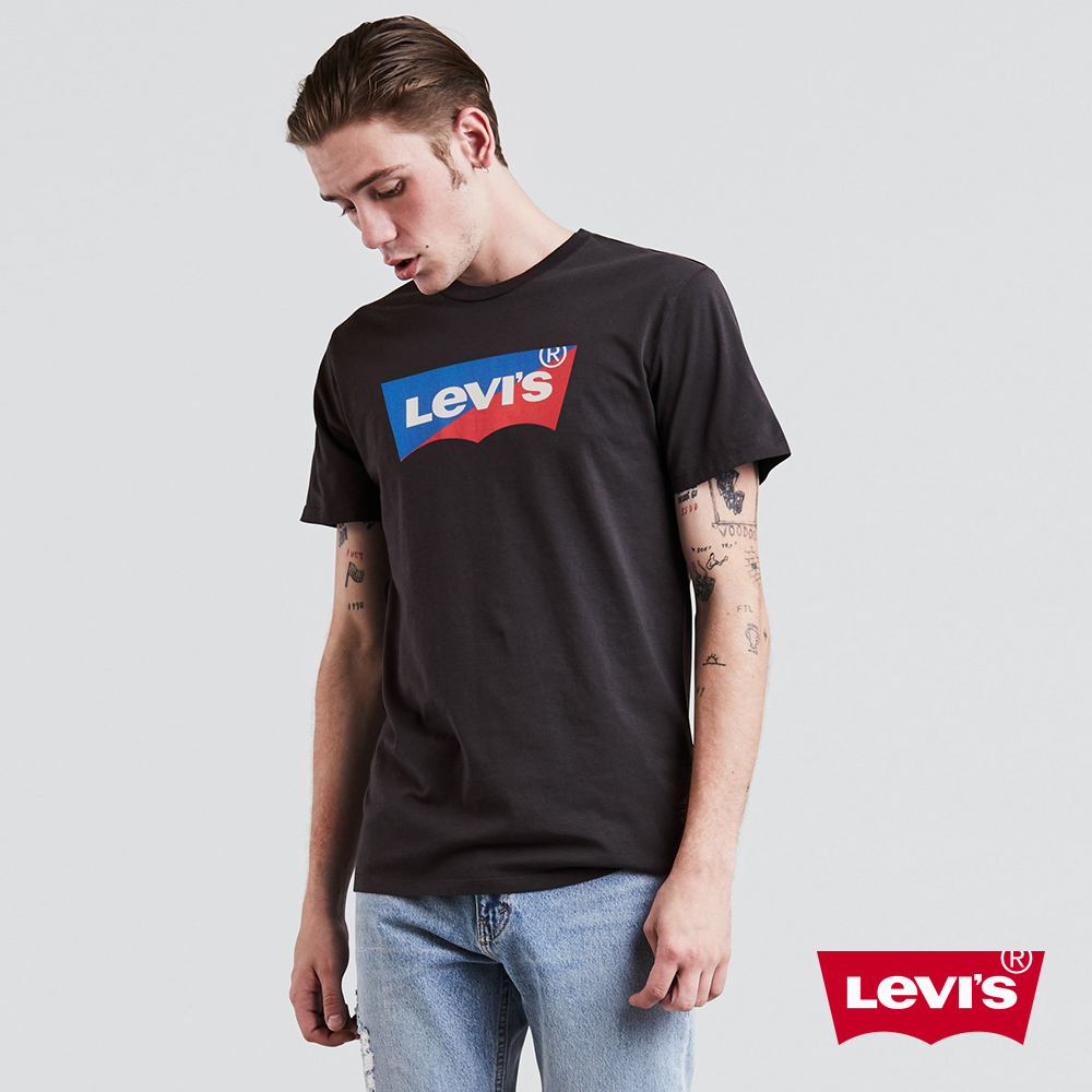 Levis 男款 短袖T恤 翻玩夏日Logo T 撞色拼接Logo