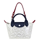 LONGCHAMP LE PLIAGE LGP系列透明PVC短把迷你肩背/手提兩用水餃包(白) product thumbnail 1