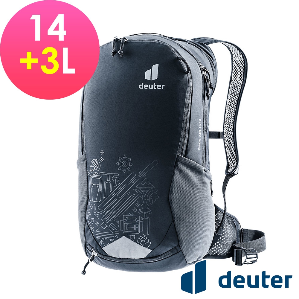 【deuter 德國】RACE AIR限定版自行車背包14+3L  3204623黑/戶外休閒包/單車包*