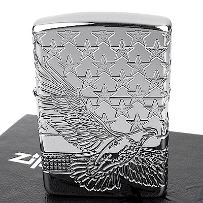 ZIPPO 美系~Patriotic Design-美國國旗與老鷹圖案設計打火機