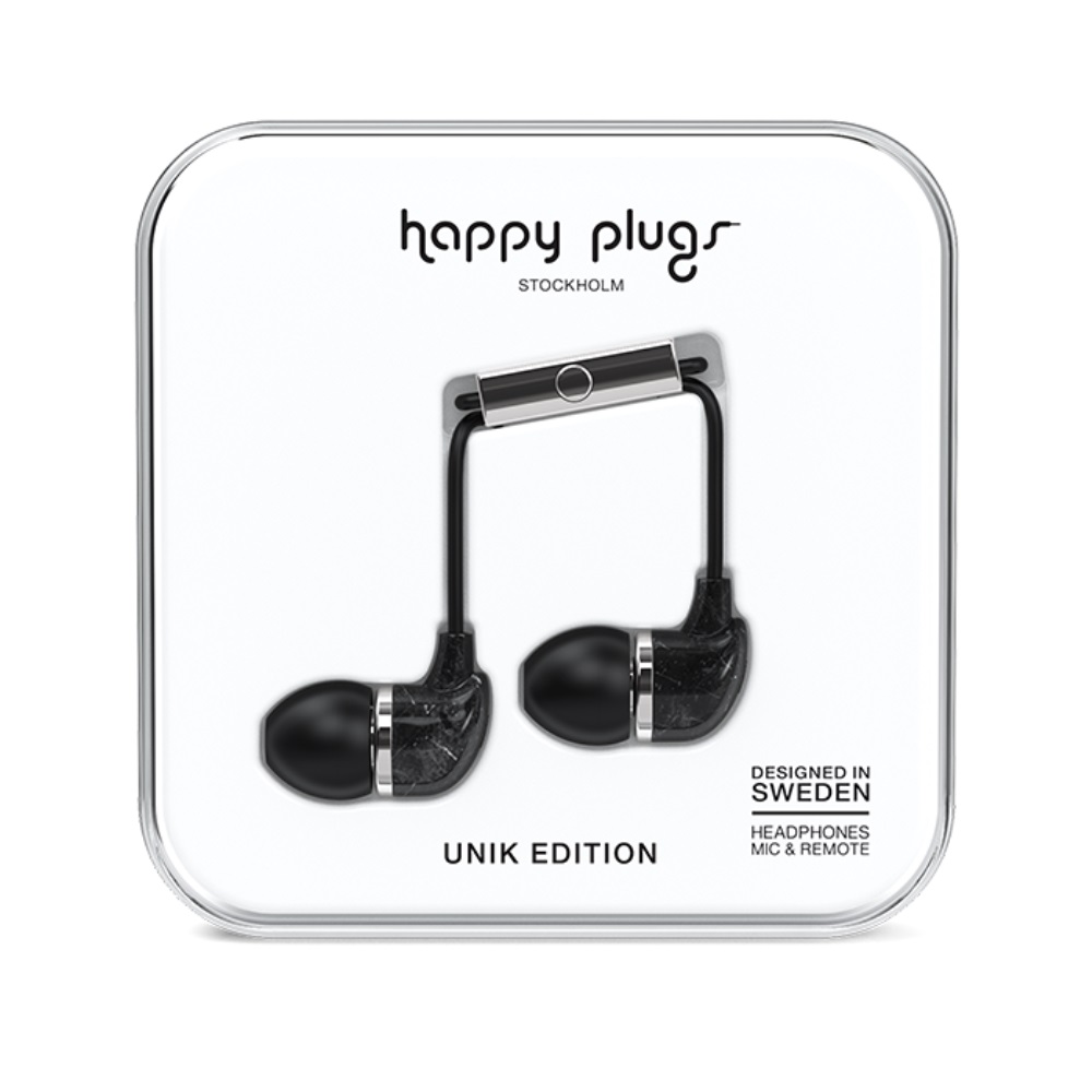 Happy Plugs 特仕限定款入耳式耳機 - 黑色大理石