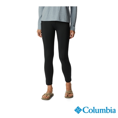 Columbia 哥倫比亞 女款-快排內搭褲-黑色 UAR78140BK / S23