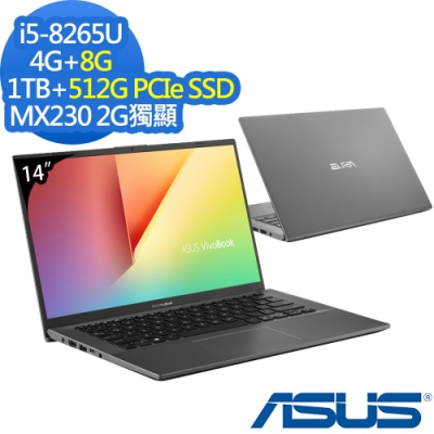 ASUS X412FJ 14吋筆電 i5-8265U/12G/1T+512G/MX230特