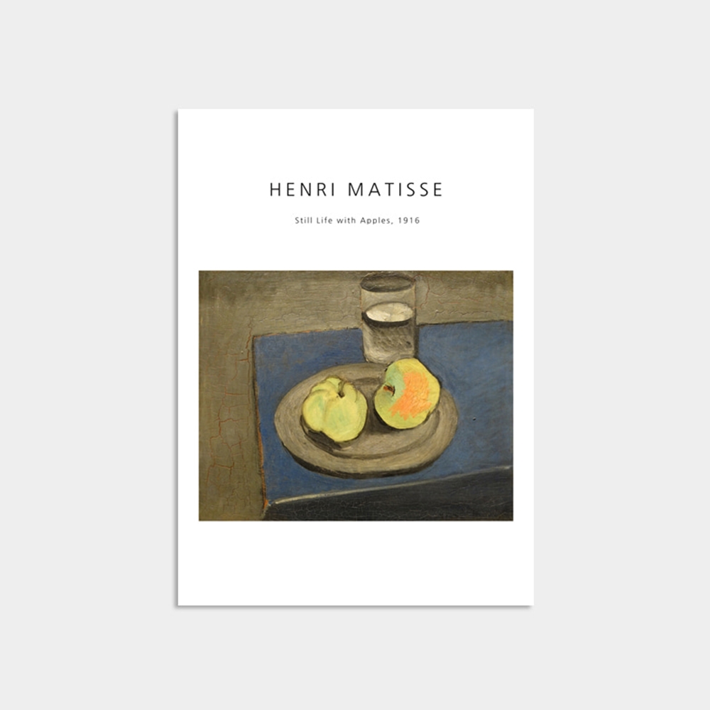 Henri Matisse 蘋果的靜物畫藝術掛畫(不含框)/亨利·馬諦斯/裝飾畫/韓國進口/完美主義-29.7x42cm