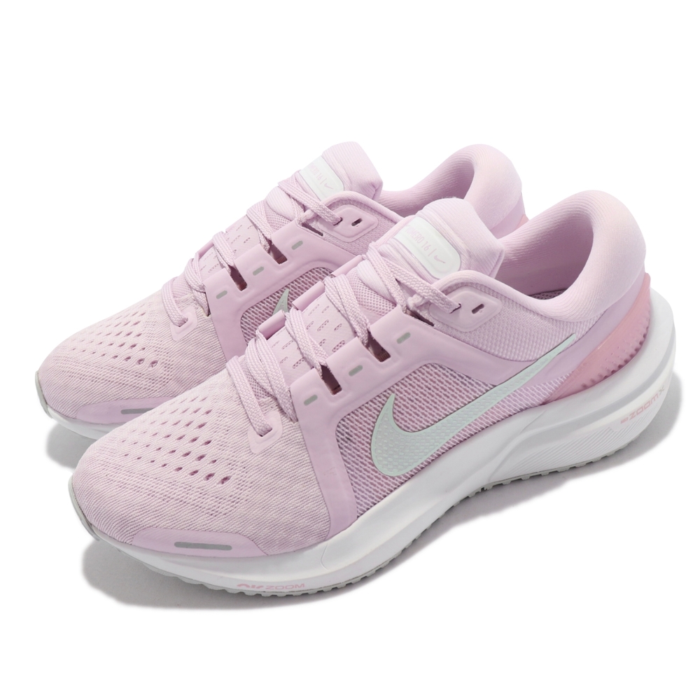 Nike 慢跑鞋 Zoom Vomero 16 運動 女鞋 氣墊 避震 透氣網布 支撐 路跑 健身 粉 白 DA7698-600