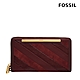 FOSSIL Liza 真皮拉鍊式長夾-紅木色 SL8297631 product thumbnail 1