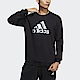 Adidas Mh Crew Swt [HM2960] 男 長袖上衣 運動 訓練 休閒 柔軟 舒適 亞洲版 黑 product thumbnail 1
