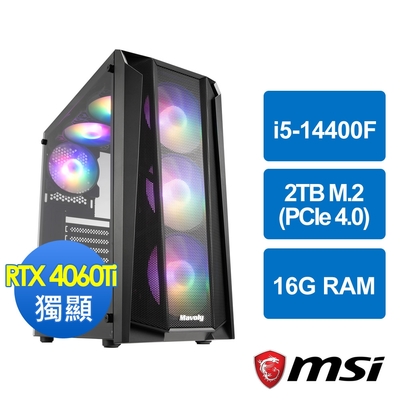 華碩B760平台[武曲勇士]i5-14400F/16G/RTX 4060 Ti/2TB_M2