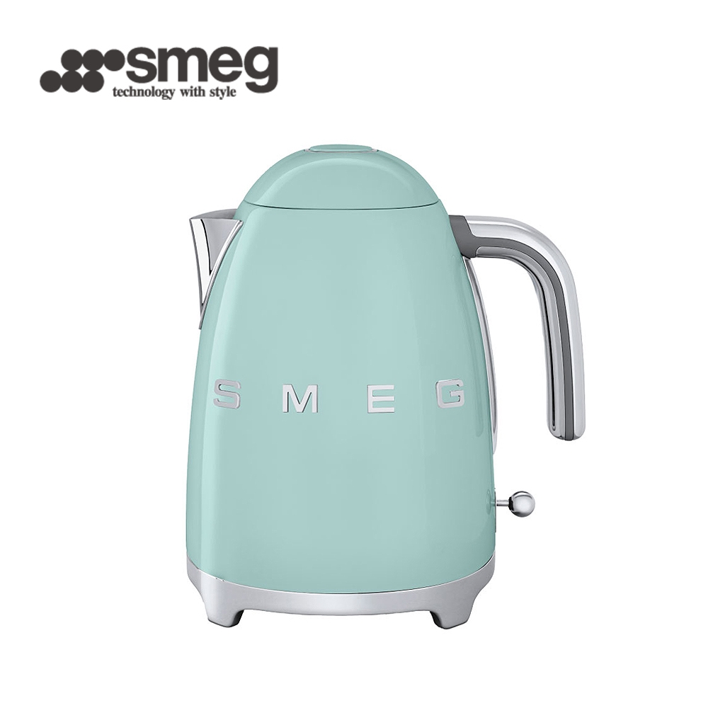 【SMEG】義大利大容量1.7L電熱水壺-粉綠色