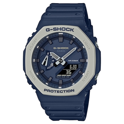 CASIO 卡西歐 G-SHOCK 雙顯手錶GA-2110ET-2A-海軍藍/48.5mm