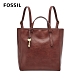 FOSSIL Camilla 俐落簡約手提真皮小方包-酒紅色 ZB7667227 product thumbnail 2