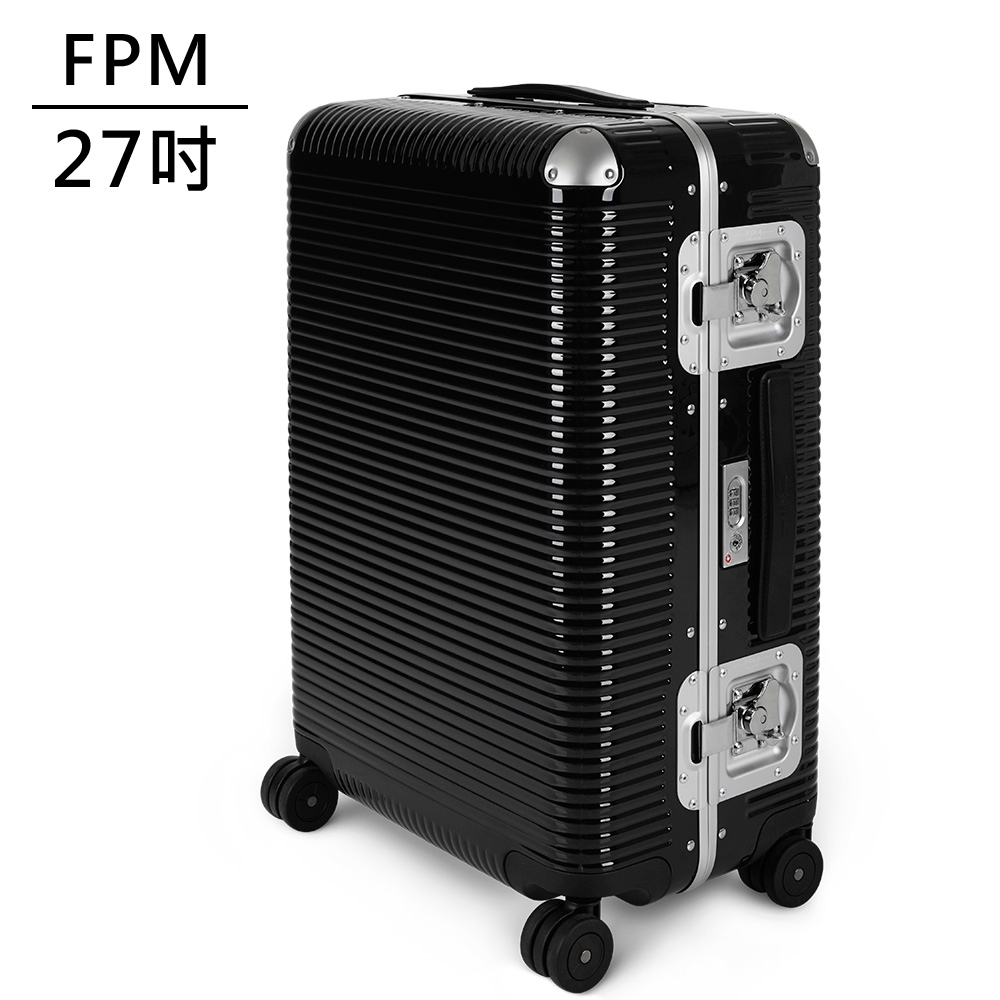 (送專櫃收納袋)FPM MILANO BANK LIGHT Licorice Black系列 27吋行李箱 爵士黑 (平輸品)