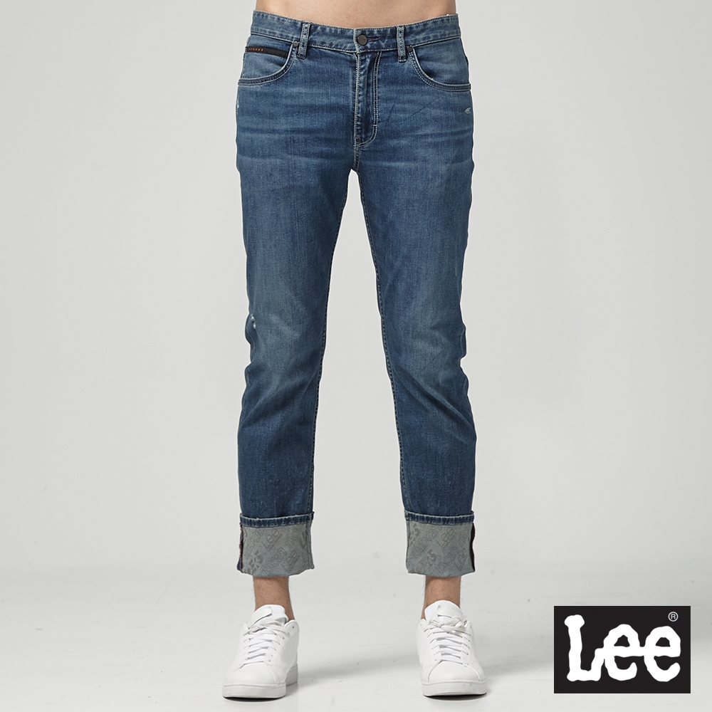 Lee 男款 726 中腰標準直筒牛仔褲 中藍洗水