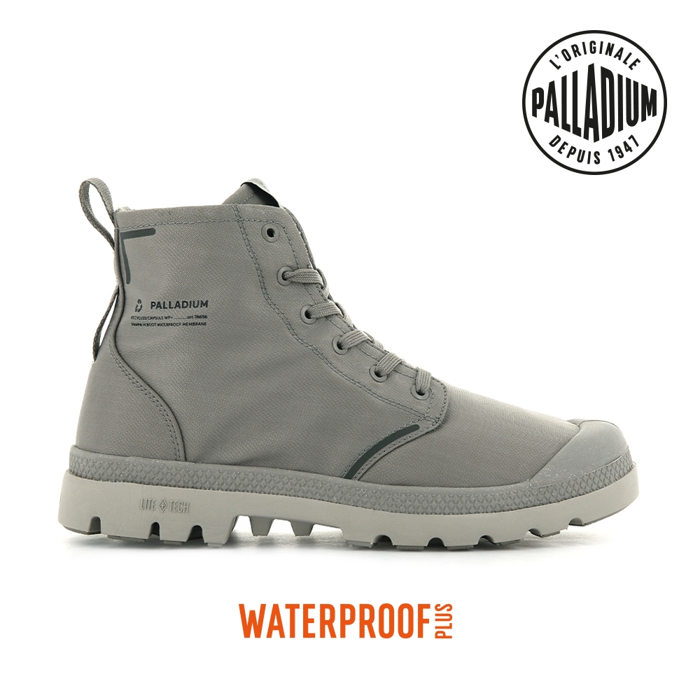 PALLADIUM PAMPA LITE+ RCYCL WP+再生纖維輕量防水靴-中性-石頭灰