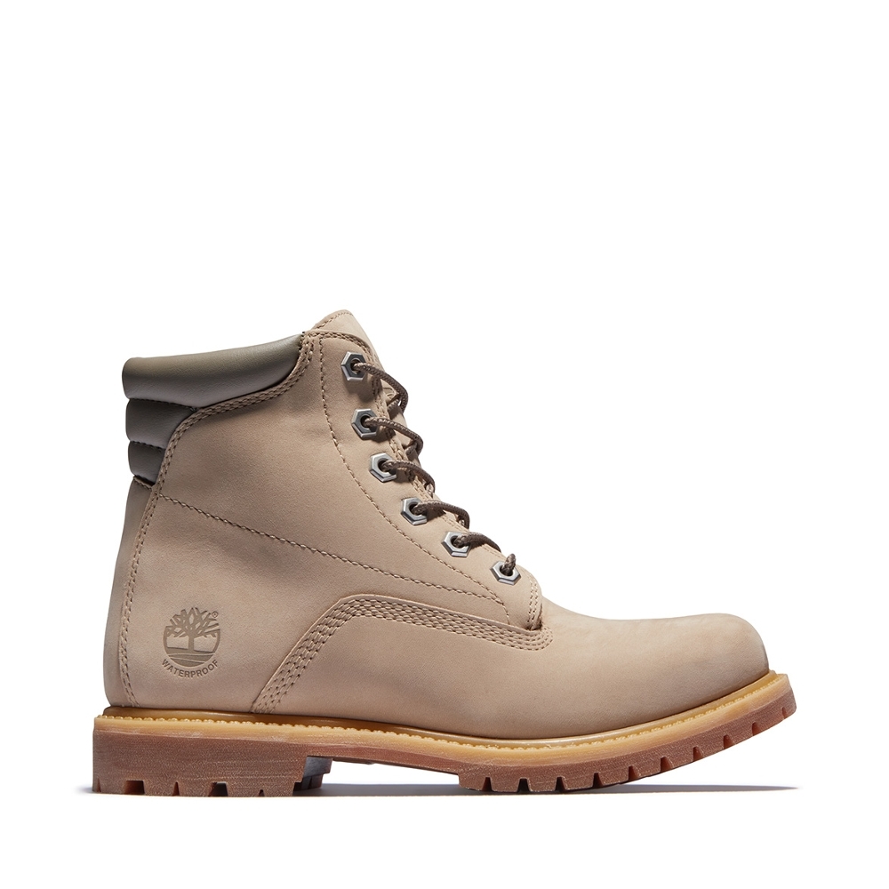 Timberland 女款淺米色Waterville磨砂革6吋防水靴|A2M26269 | 靴子