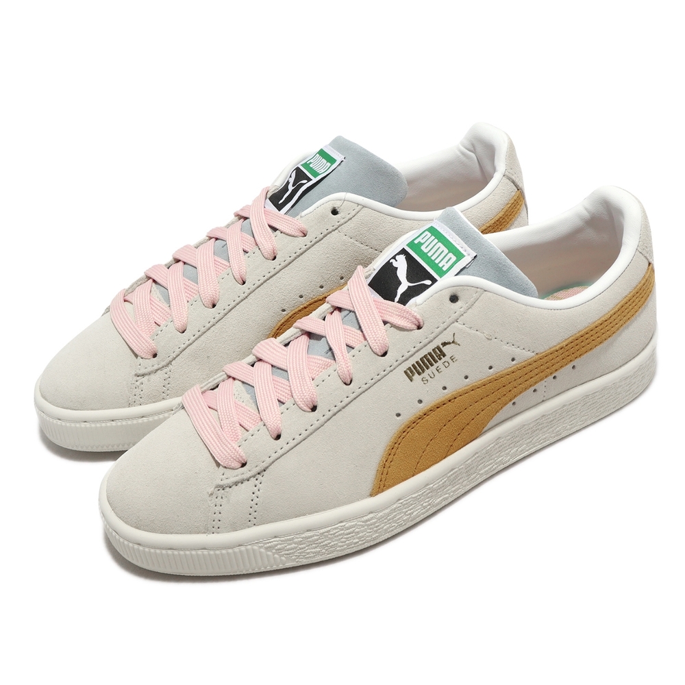 Puma 休閒鞋 Suede Classic XXI 男鞋 米白 黃 撞色 麂皮 復古 板鞋 37491525