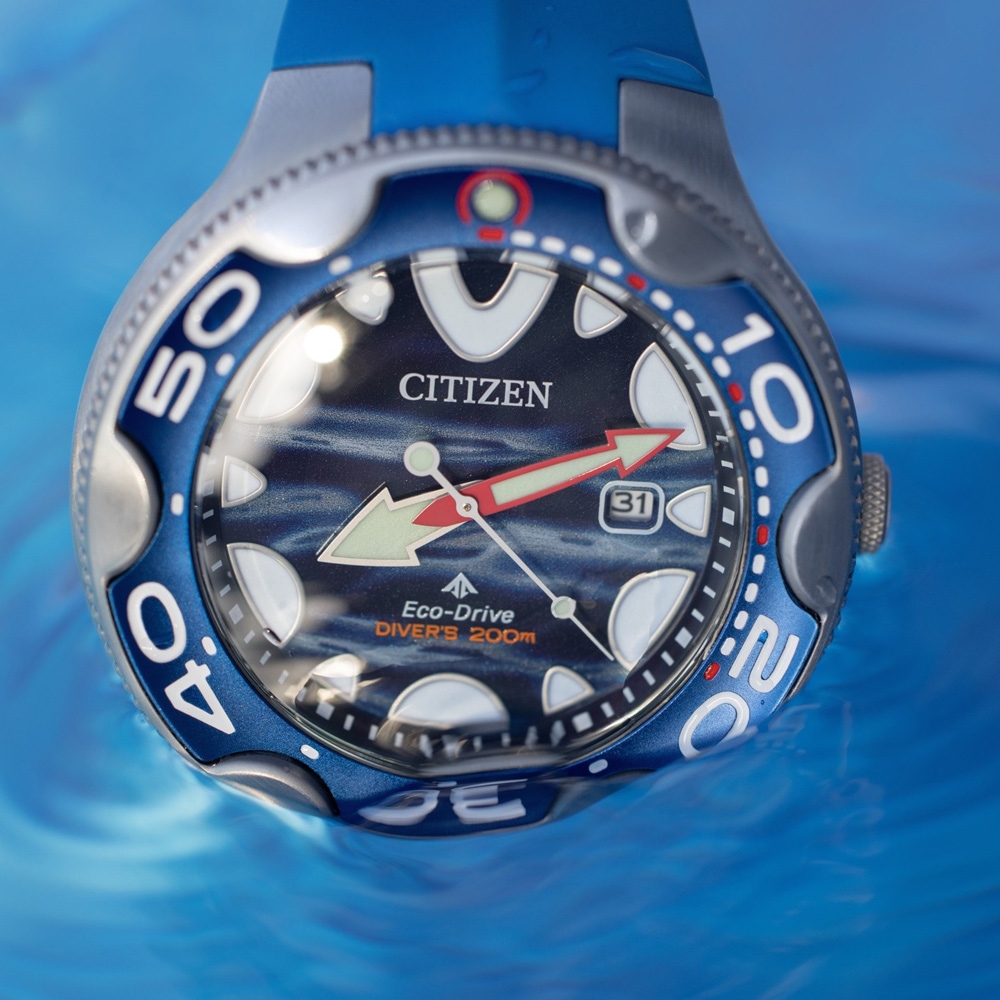 CITIZEN 星辰 限量 PROMASTER系列 虎鯨光動能潛水錶(BN0238-02L)