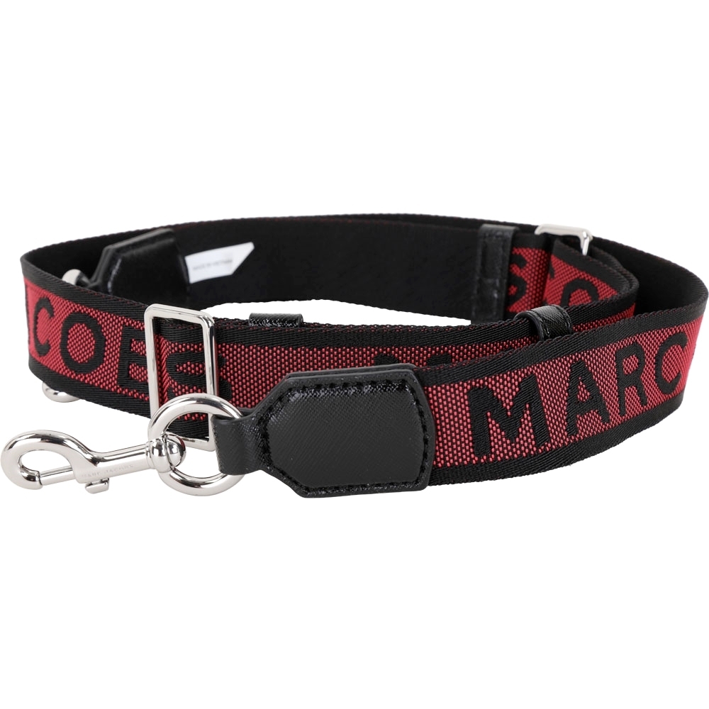 MARC JACOBS Neon Thin Webbing Strap 霓紅粉字母織紋背帶