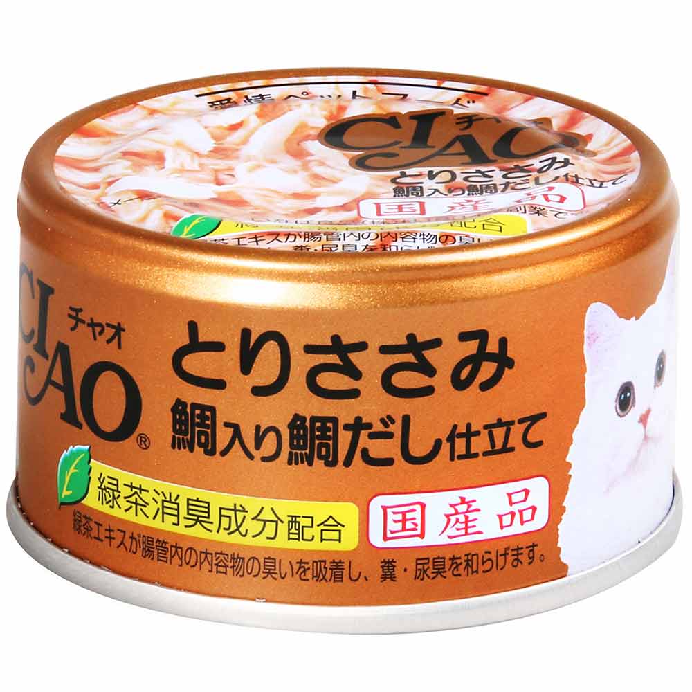 CIAO 旨定罐88號-雞肉+鯛魚+鯛魚高湯(85g)