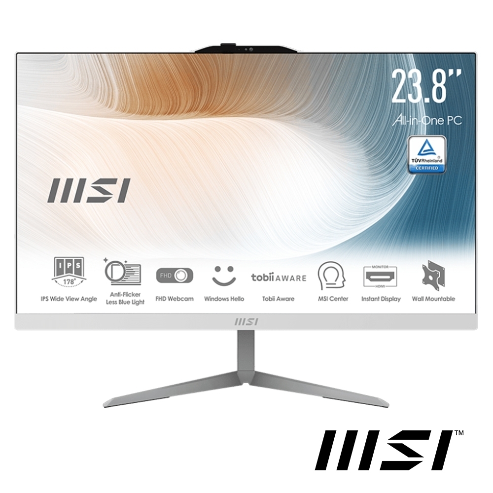 MSI微星 Modern AM242 12M-442TW 24型11代AIO液晶電腦(i7-1260P/16G/512G SSD/Win11)