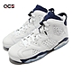 Nike 童鞋 Air Jordan 6 Retro GS 女鞋 大童 白 海軍藍 喬丹 6代 384665-141 product thumbnail 1