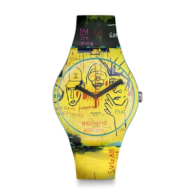 Swatch 藝術家聯名錶系列手錶 HOLLYWOOD AFRICANS BY JM BASQUIAT(41mm) 男錶 女錶