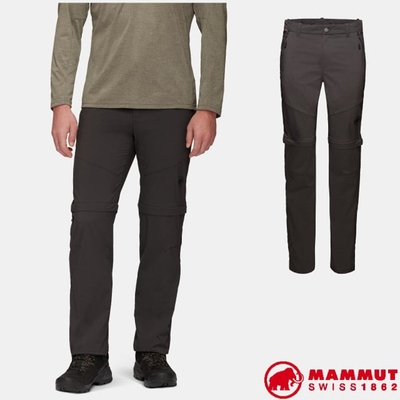 【MAMMUT 長毛象】男 Hiking Zip Off Pants Men 輕量多功能拉鍊健行褲_1022-01261-00150 幻影黑