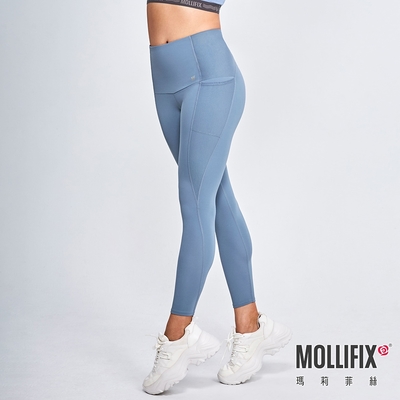 Mollifix 瑪莉菲絲 高彈力訓練動塑褲、瑜珈服、Legging (蔚藍)