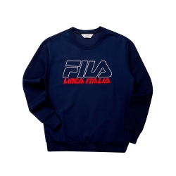 FILA #LINEA ITALIA 長袖圓領T恤-丈青 1TET-5435-NV