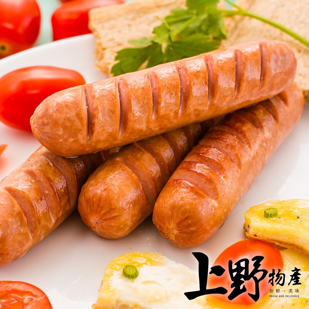 (滿899免運)【上野物產】台灣豬 餐廳用 家庭號福利量販包 熱狗腸(950g±10%/約50條/包) x1包
