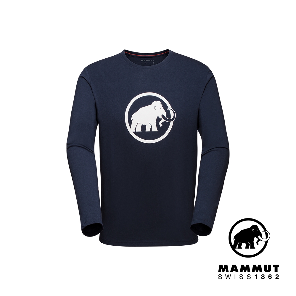 【Mammut長毛象】 Classic Longsleeve Men 經典LOGO長袖T恤 海洋藍 男款 #1016-00871