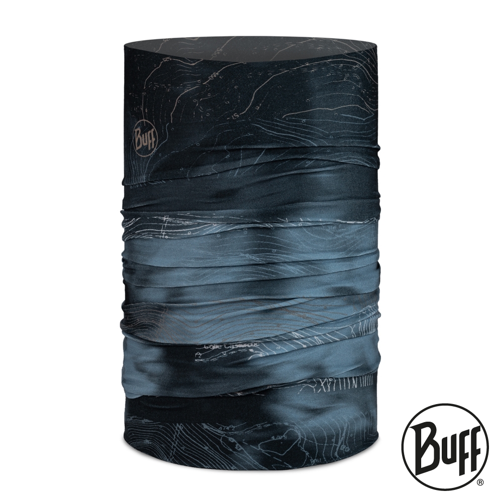 《BUFF》NEW ORIGINAL經典頭巾Plus 熱帶夜藍 BF132423-779/路跑/防曬/健行/單車/爬山/吸濕排汗