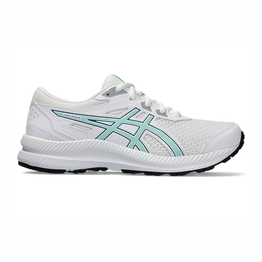 Asics Contend 8 GS [1014A259-108] 大童 慢跑鞋 運動 休閒 透氣 舒適 耐用 白 淺綠