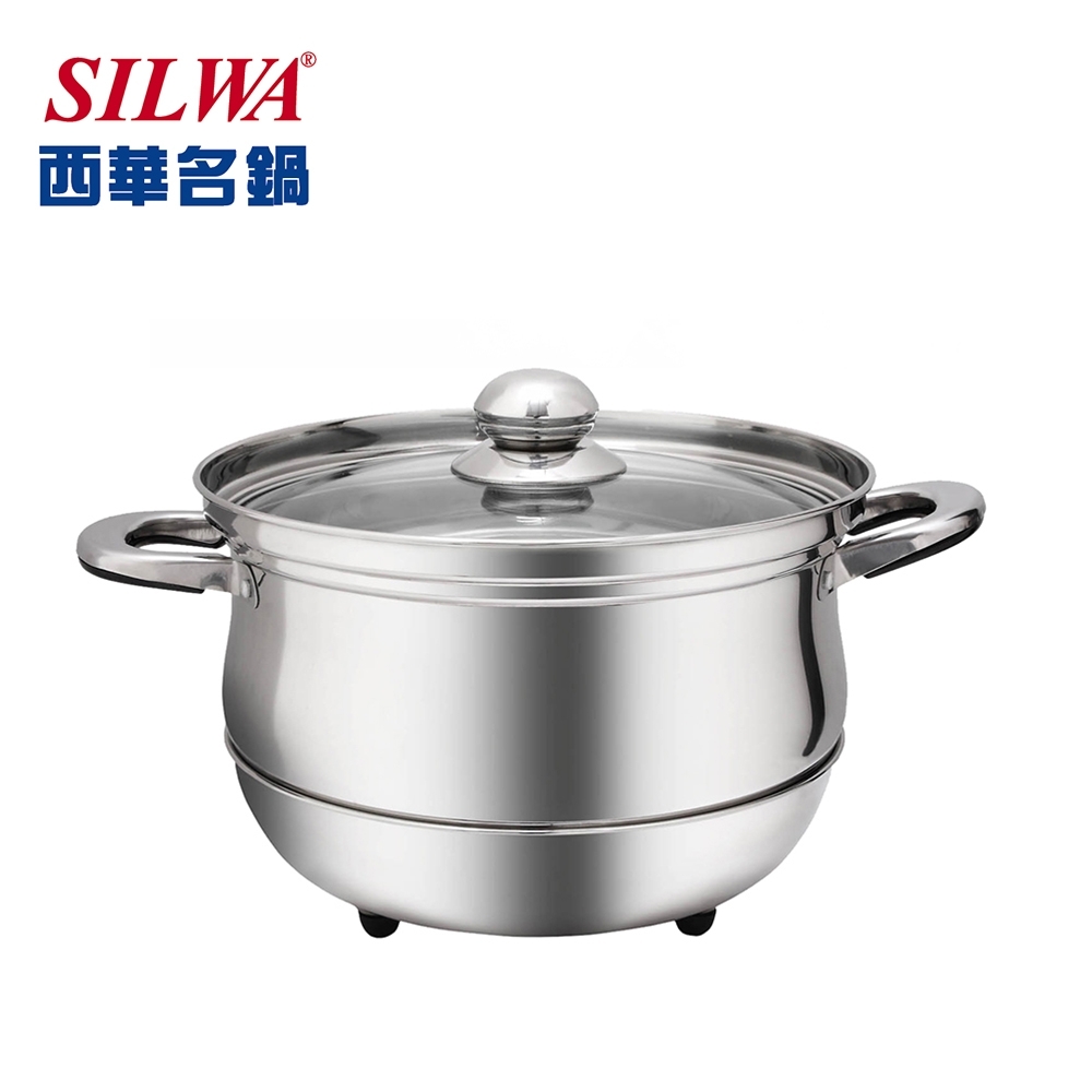 SILWA西華 304不鏽鋼免火再煮鍋26cm(曾國城熱情推薦) 買就送廚藝寶湯杓