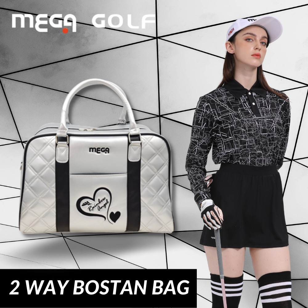 【MEGA GOLF】Rainbow Angel 鑽石珠光 衣物袋 F0278 星空銀鑽 高爾夫衣物包 旅行袋 旅行包