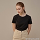 GIORDANO 女裝SORONA涼感素色T恤 - 09 標誌黑 product thumbnail 1
