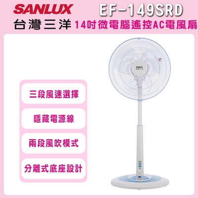 【SANLUX 台灣三洋】14吋遙控立扇電風扇EF-149SRD