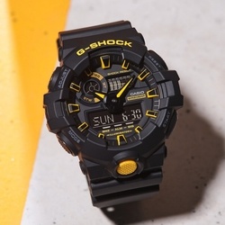 CASIO 卡西歐 G-SHOCK 黑黃配色系列 雙顯手錶 迎春好禮 GA-700CY-1A