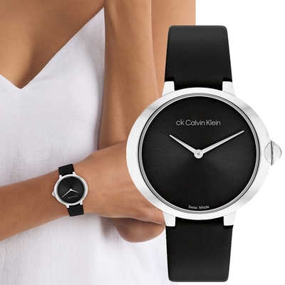 Calvin Klein CK 瑞士製極簡雙針女錶 送禮推薦-36mm 25000049