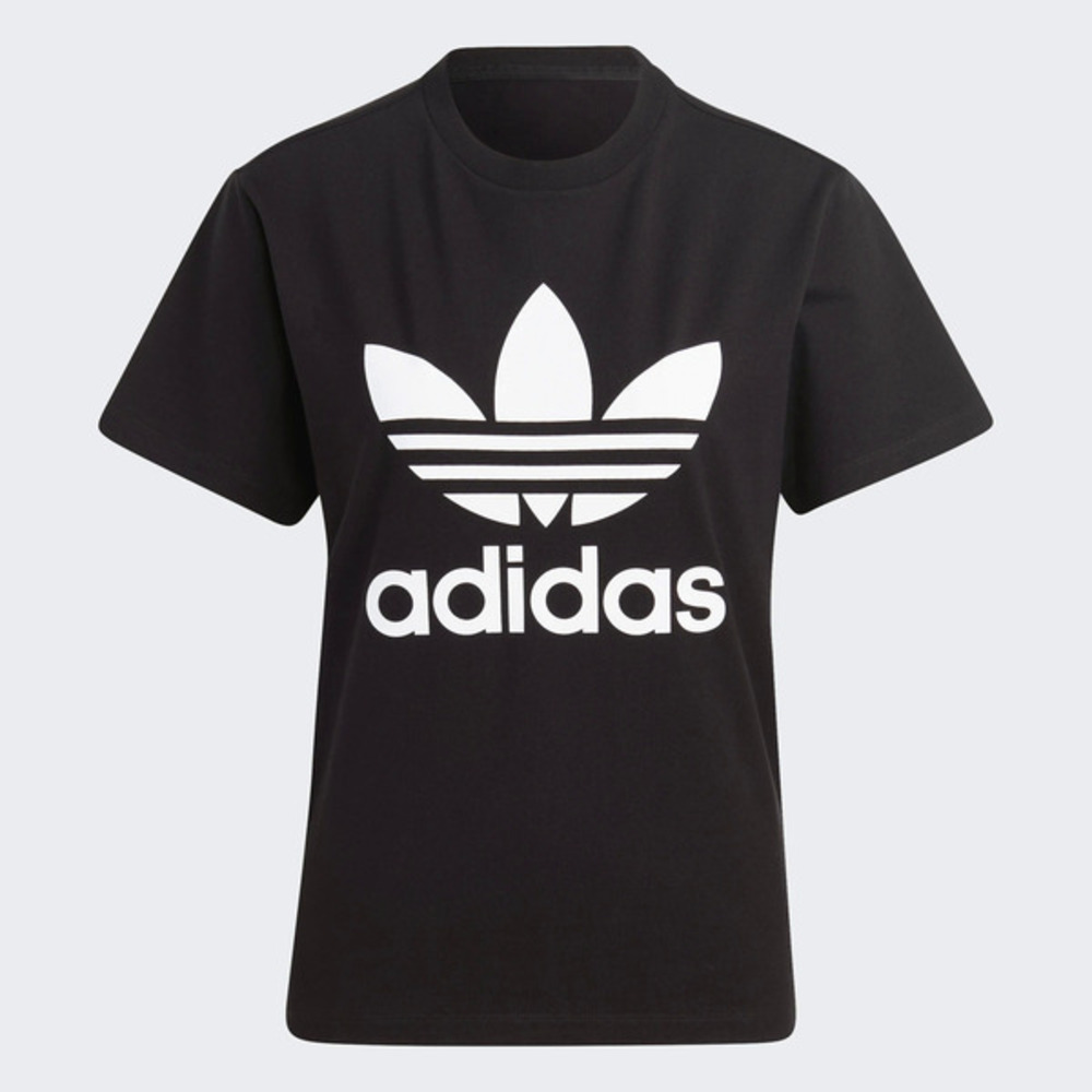 Adidas Trefoil Tee IB7421 女 短袖上衣 T恤 運動 休閒 棉質 舒適 穿搭 亞洲版 黑