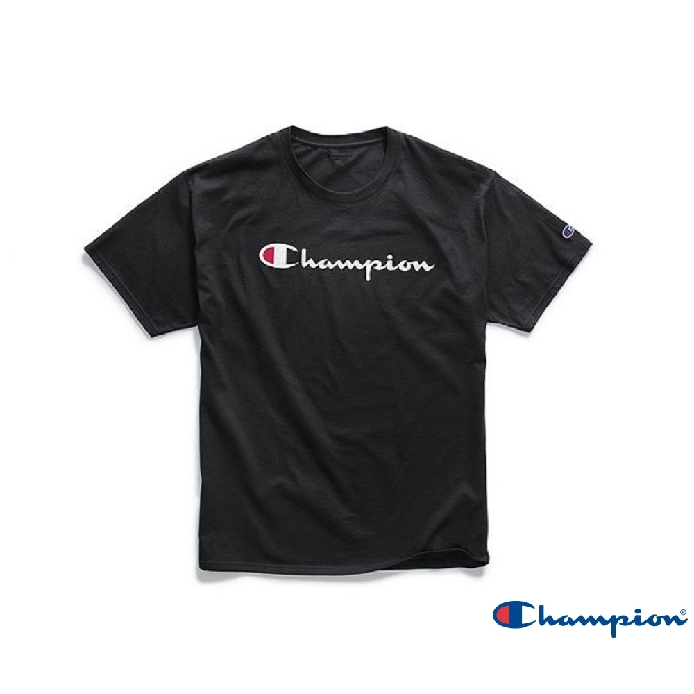 Champion草寫Logo印花短Tee 黑色