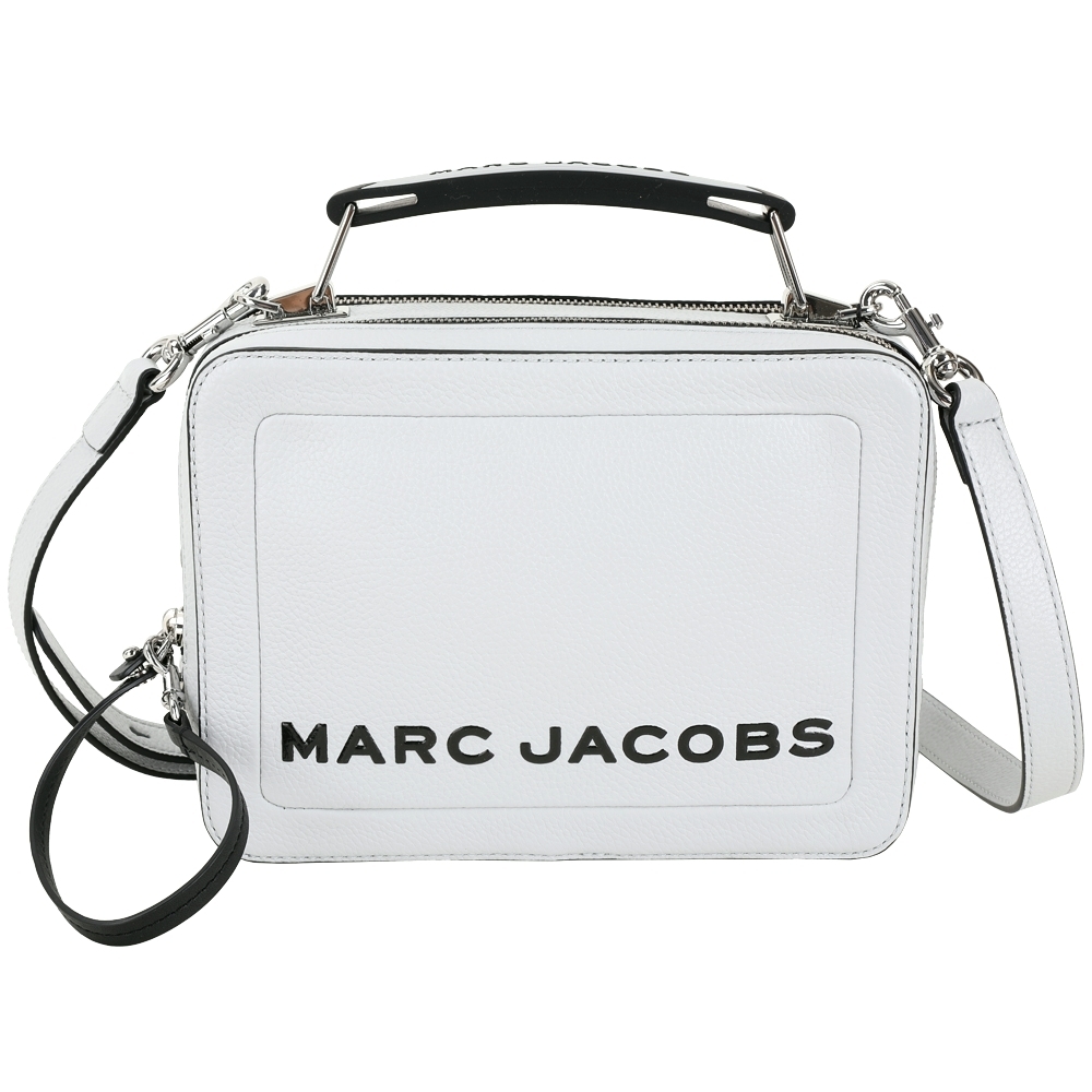 MARC JACOBS THE BOX 23 雙拉鍊牛皮手提/肩背兩用包(淺灰色) | 兩用包
