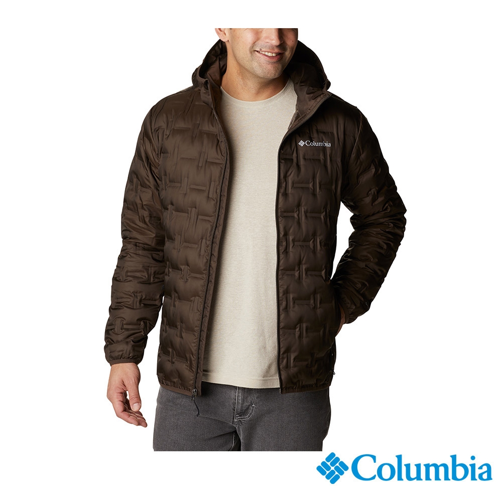 Columbia 哥倫比亞 男款 - Omni-Heat 保暖蓄熱保暖650FP羽絨連帽外套-深棕 UWE09540AD / FW22