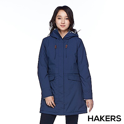 【HAKERS 哈克士】女款 保暖休旅外套(深藍)
