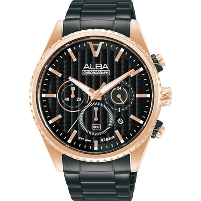 ALBA 雅柏 東京印象計時手錶 送禮首選-43mm (AT3H80X1/VD53-X388K)